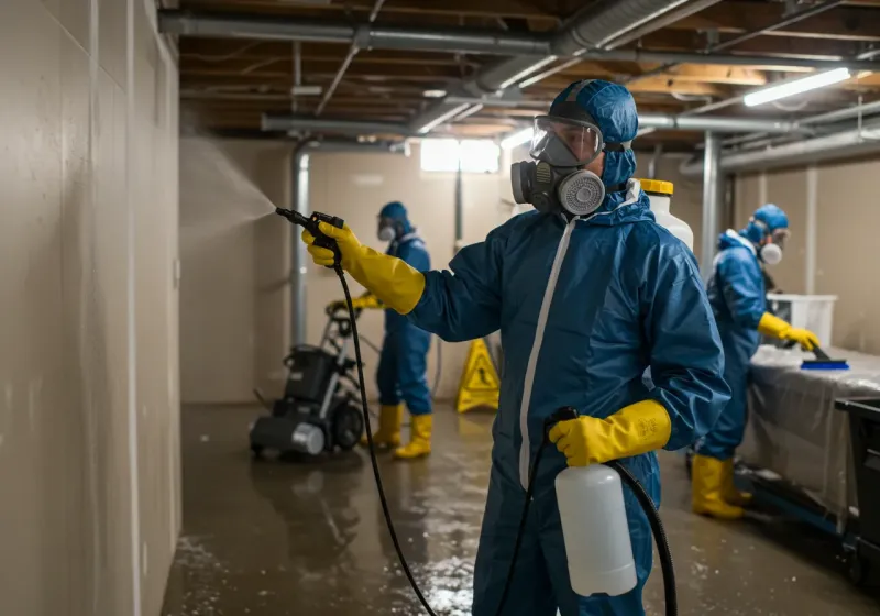 Basement Sanitization and Antimicrobial Treatment process in New Braunfels, TX